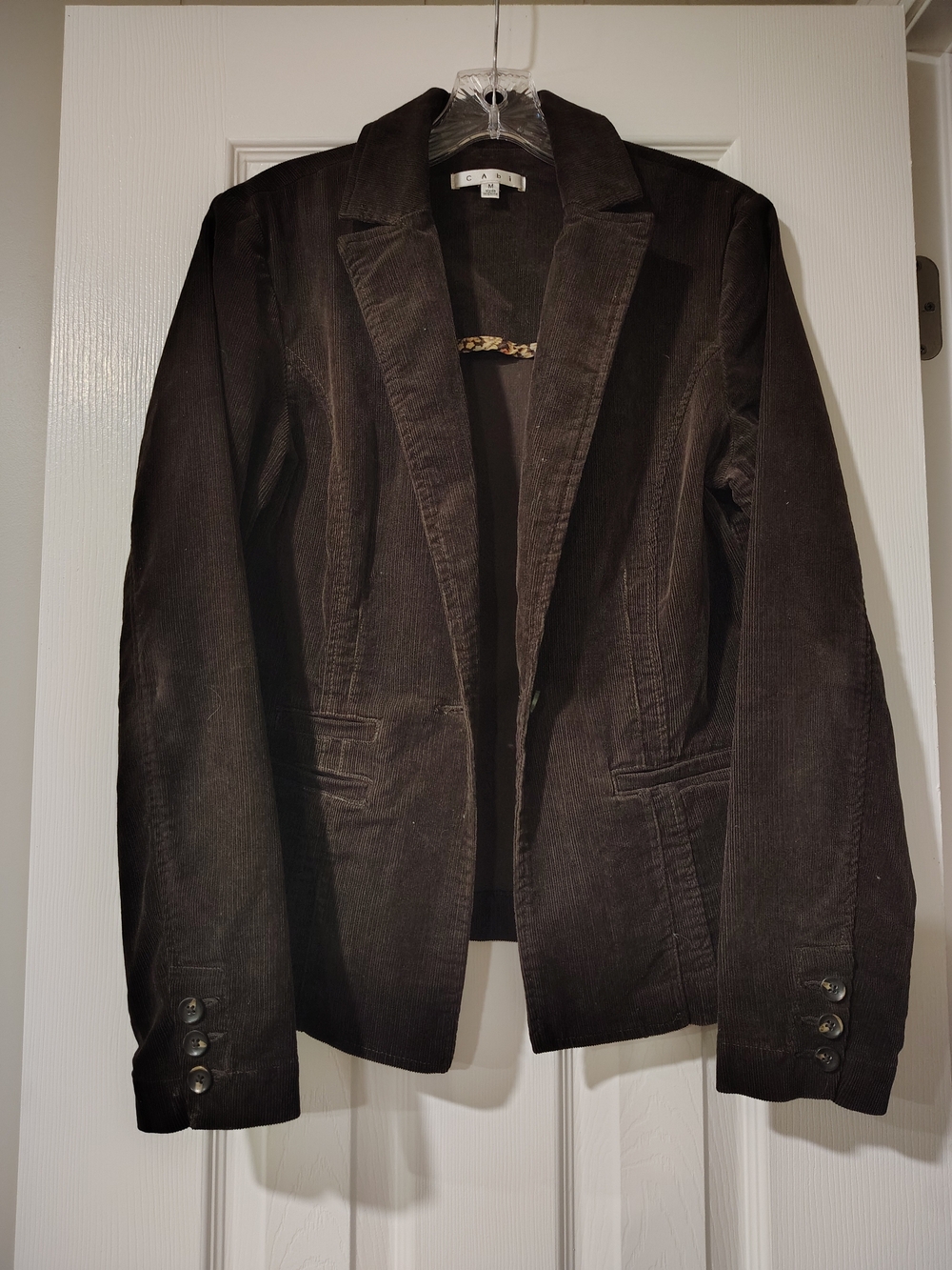 CAbi Dark Brown Corduroy Blazer